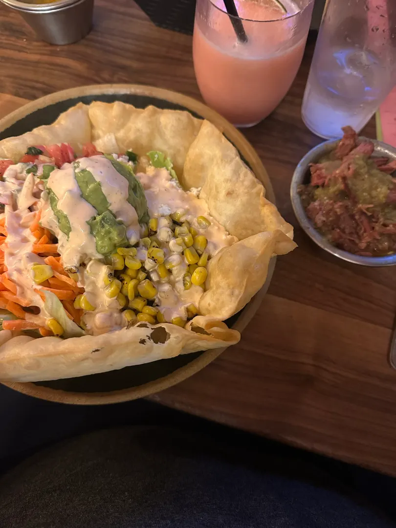 Where is Trevor eating?